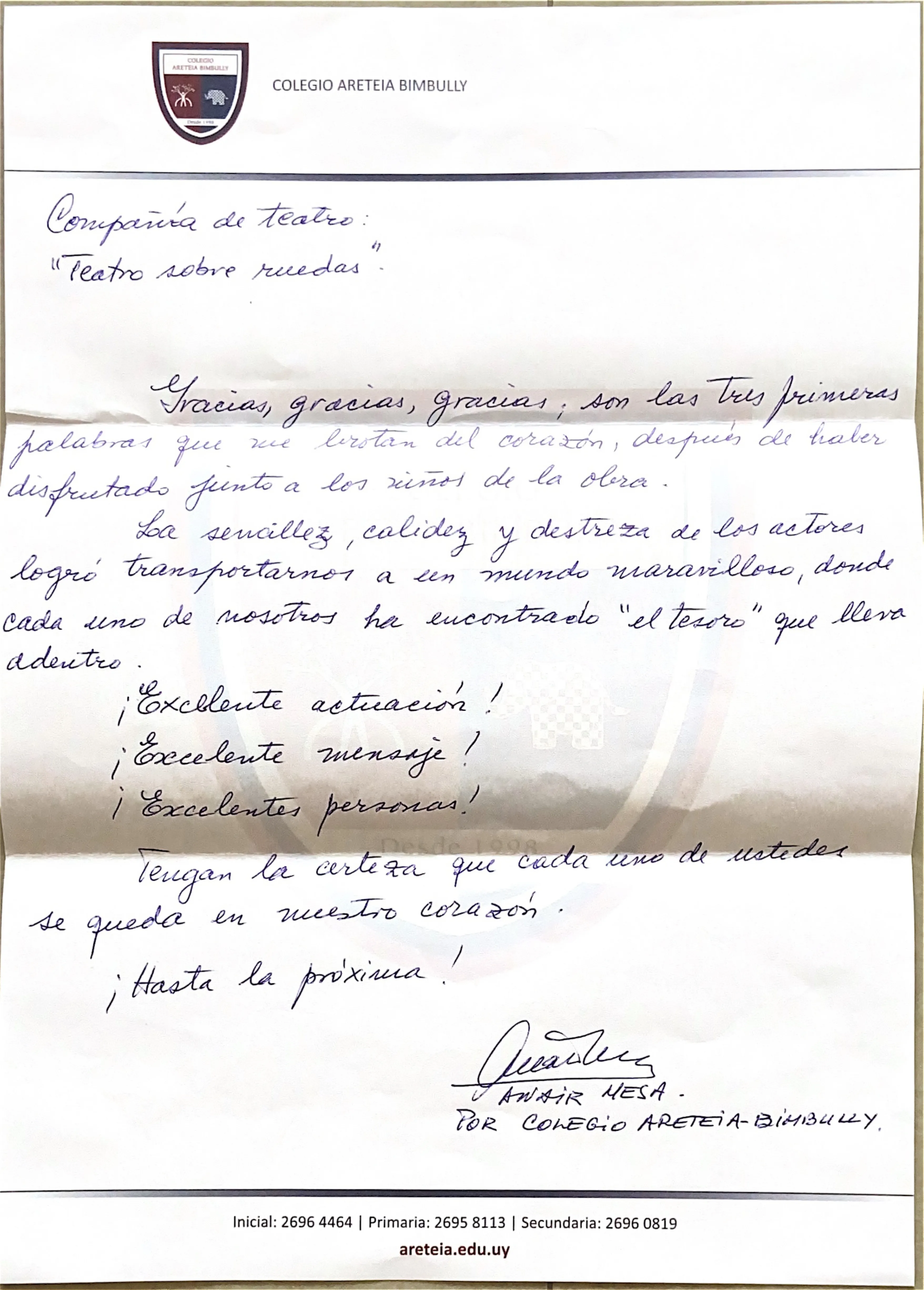 Carta de espectador 14