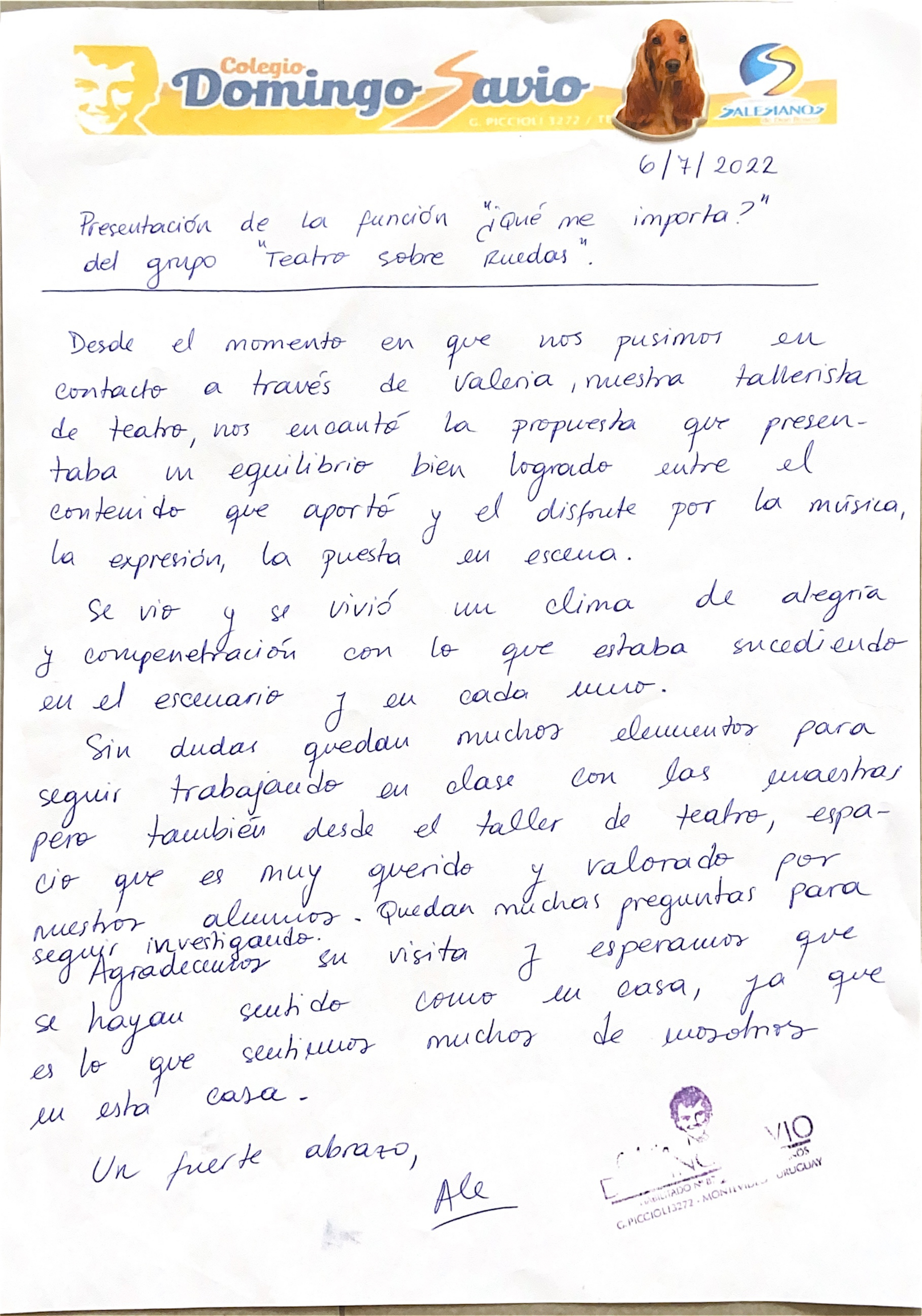 Carta de espectador 5