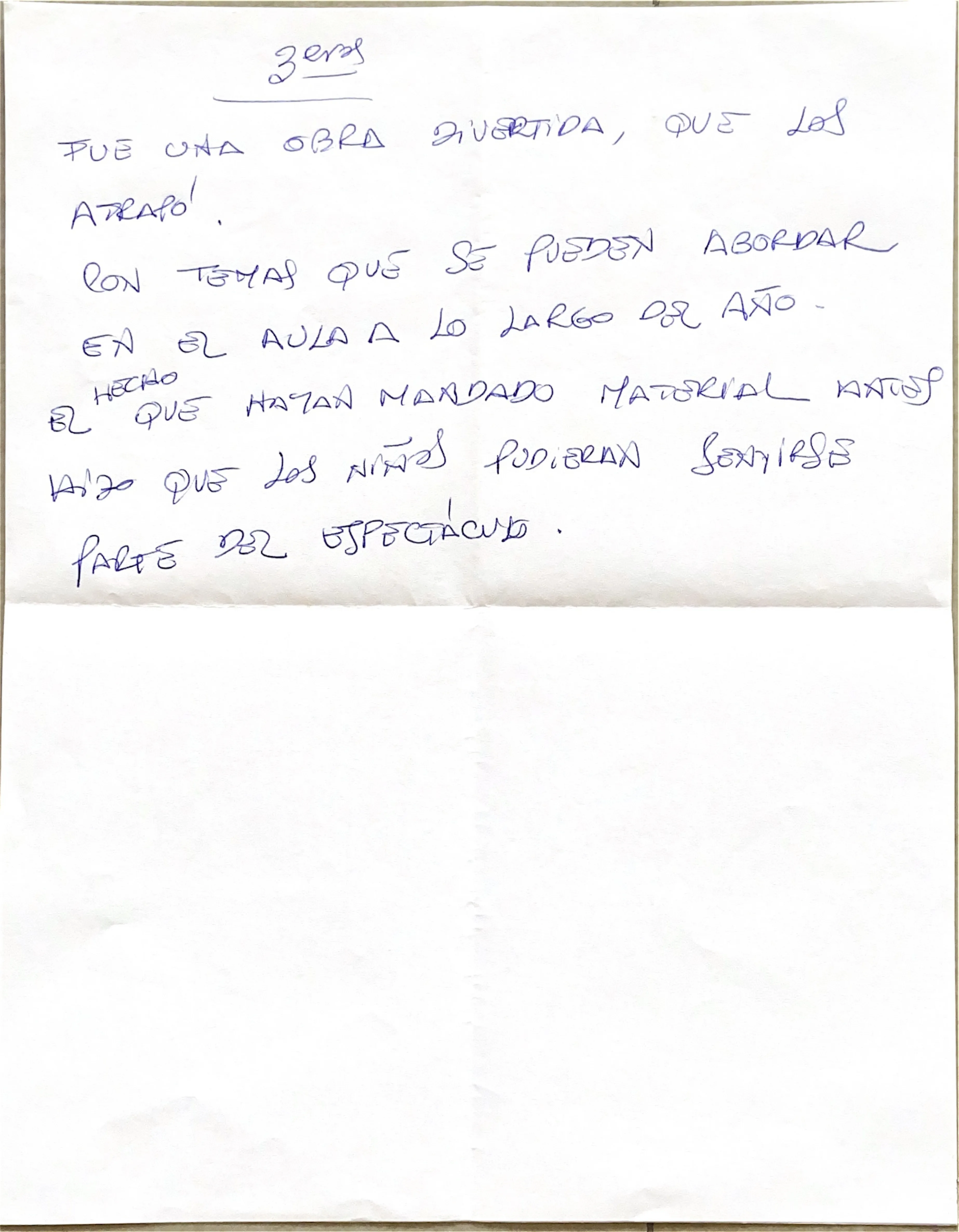 Carta de espectador 8