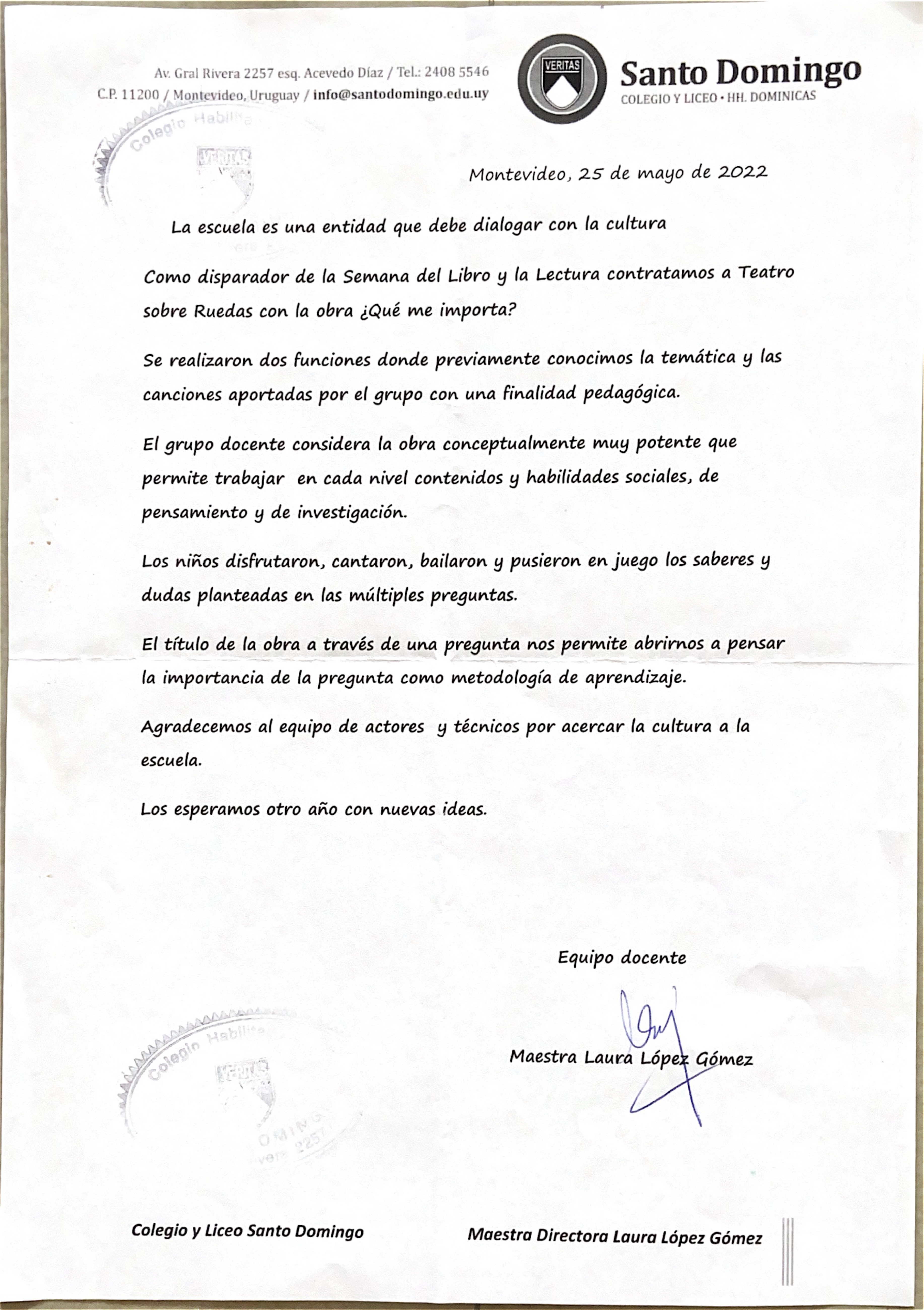 Carta de espectador 10