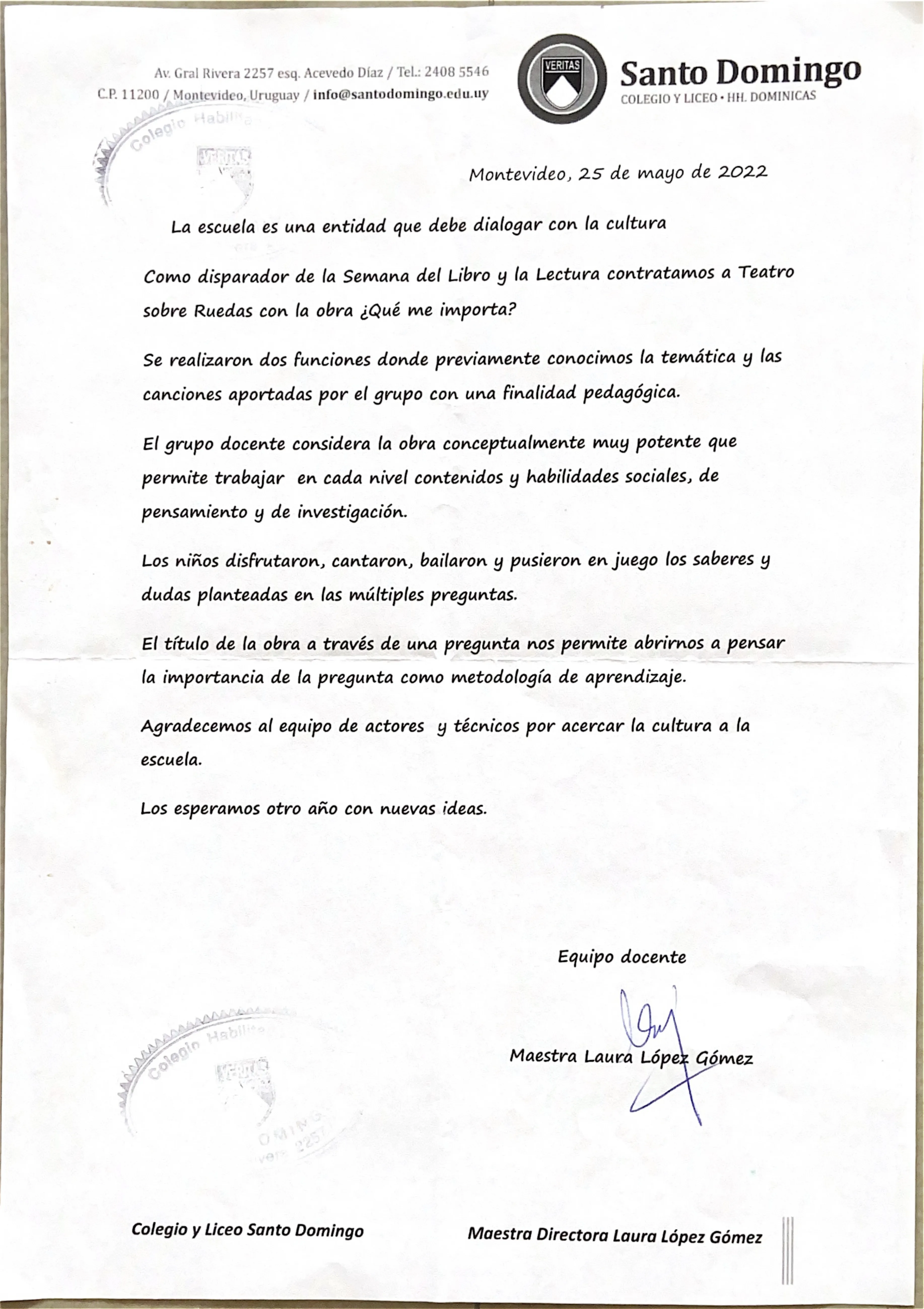 Carta de espectador 10